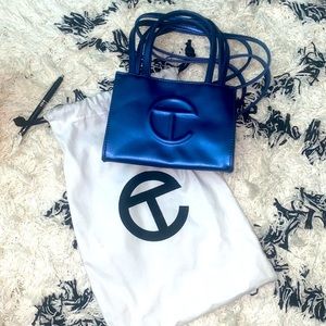 Mini Telfar bag in Cobalt